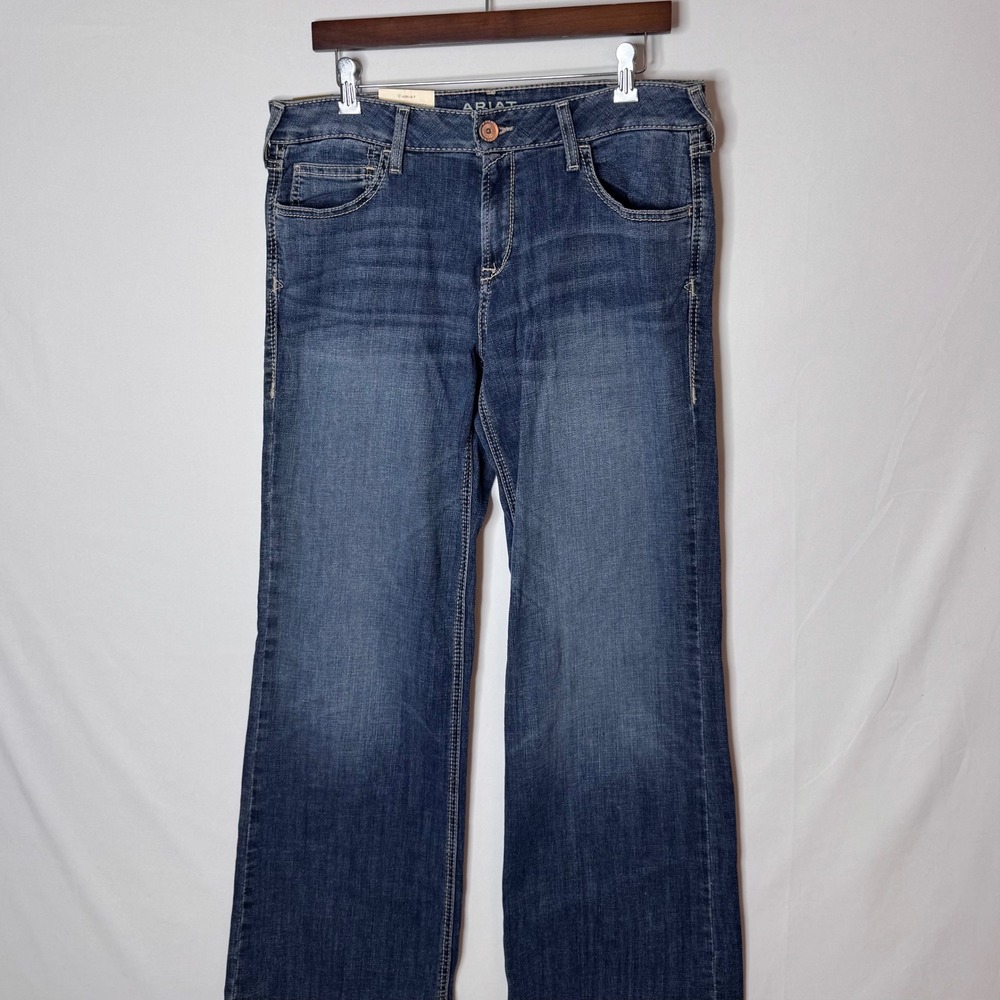 Ariat Goldie Wide Leg Trouser Jeans NEW Womens 32 Mid Rise 32R Cowgirl Western - Picture 2 of 15